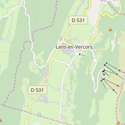 Map of Lans en Vercors