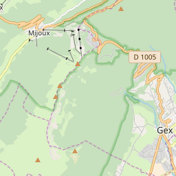 Map of Mijoux-Lélex-La Faucille