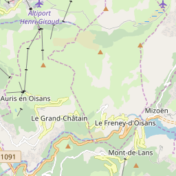 Map of Auris-en-Oisans