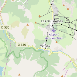 Map of Les Deux Alpes