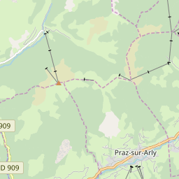 Map of Praz sur Arly