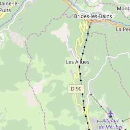 Map of Brides-les-Bains