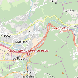 Map of St Gervais Mont-Blanc