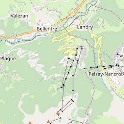 Map of Peisey-Vallandry