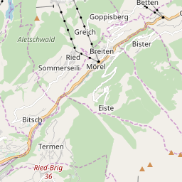 Map of Mörel - Breiten