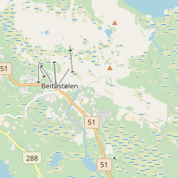Map of Beitostølen