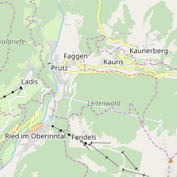 Map of Fendels - Ried - Prutz