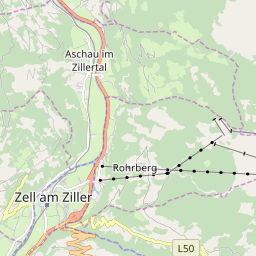 Map of Zell am Ziller