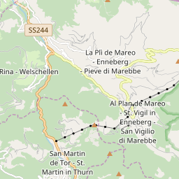 Map of San Vigilio di Marebbe / St Vigil in Enneberg
