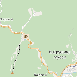 Map of Jeongseon Alpine Centre